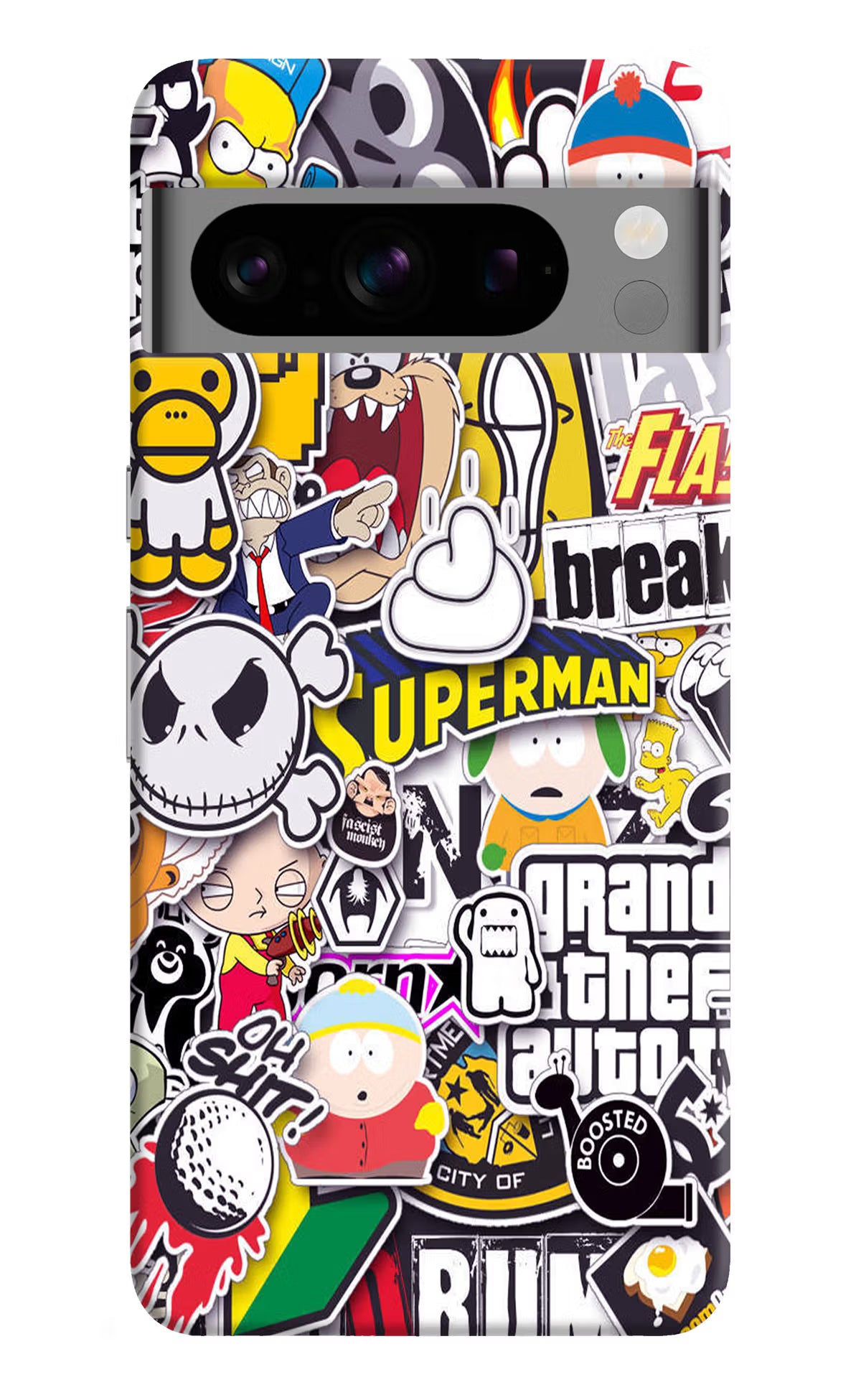 Sticker Bomb Google Pixel 8 Pro Hard Case Back Cover by Casekaro