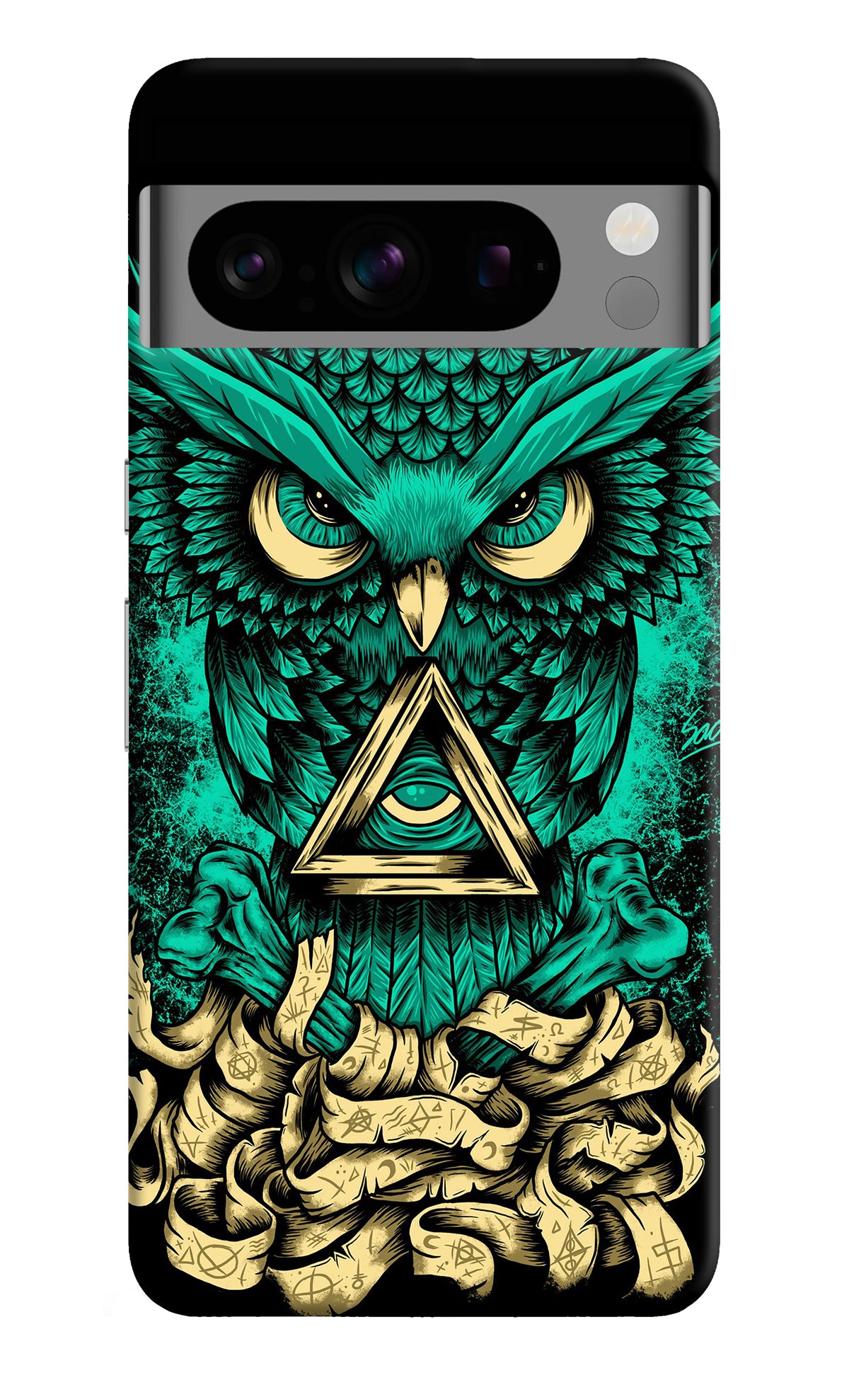 Green Owl Google Pixel 8 Pro Back Cover