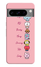 BTS names Google Pixel 8 Pro Hard Case Back Cover by Casekaro