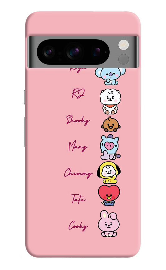 BTS names Google Pixel 8 Pro Hard Case Back Cover by Casekaro
