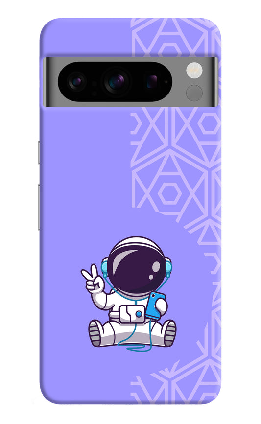 Cute Astronaut Chilling Google Pixel 8 Pro Back Cover