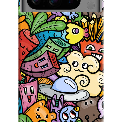 Veggie Doodle Google Pixel 8 Pro Hard Case Back Cover by Casekaro