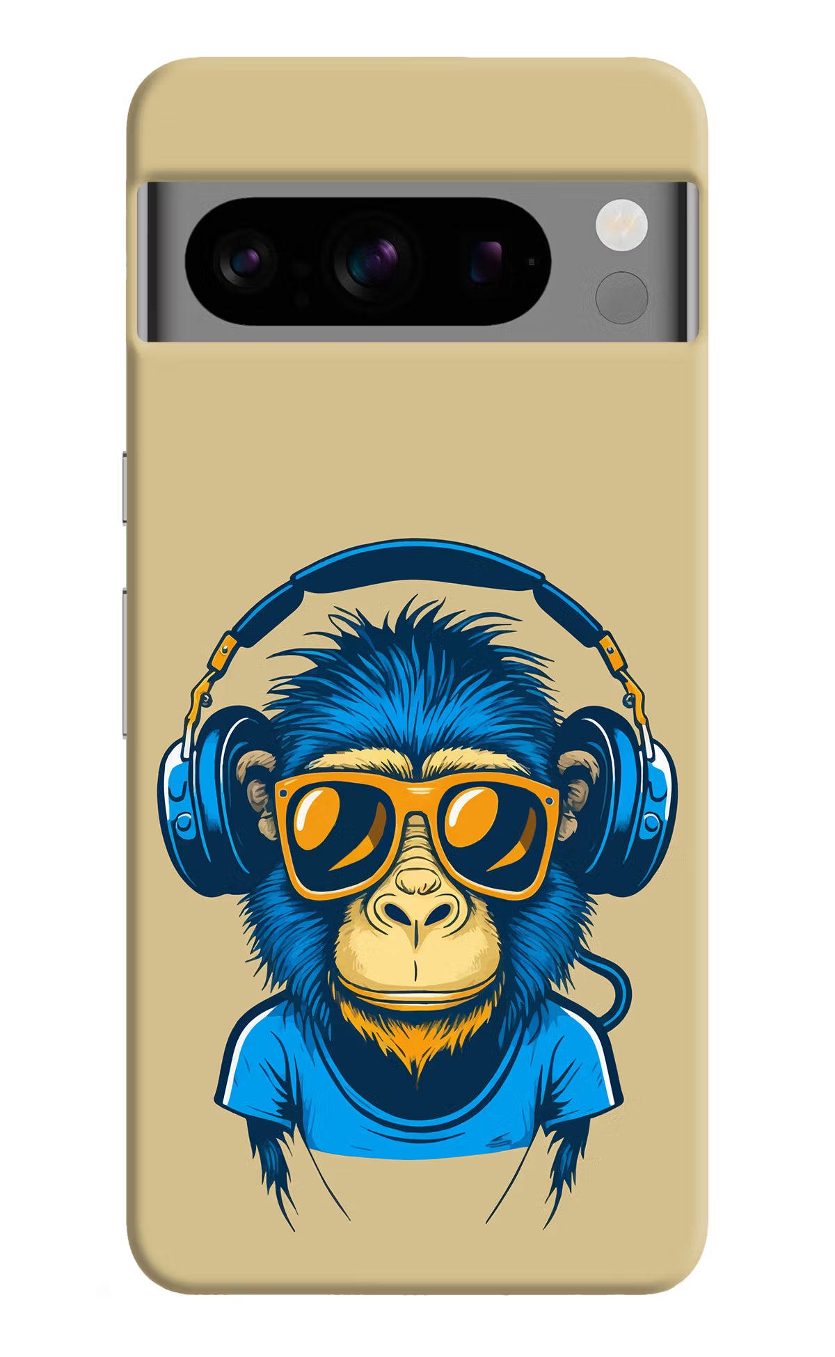 Monkey Headphone Google Pixel 8 Pro Hard Case Back Cover by Casekaro
