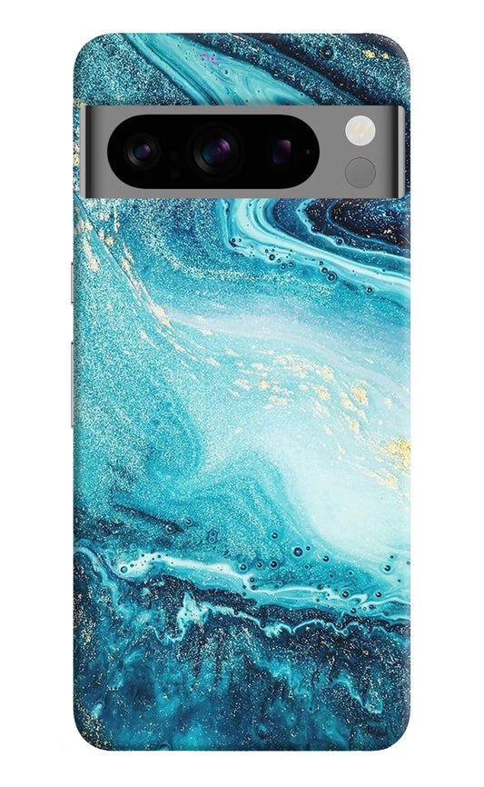 Blue Glitter Marble Google Pixel 8 Pro Hard Case Back Cover by Casekaro