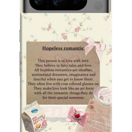 Hopeless Romantic Google Pixel 8 Pro Hard Case Back Cover by Casekaro