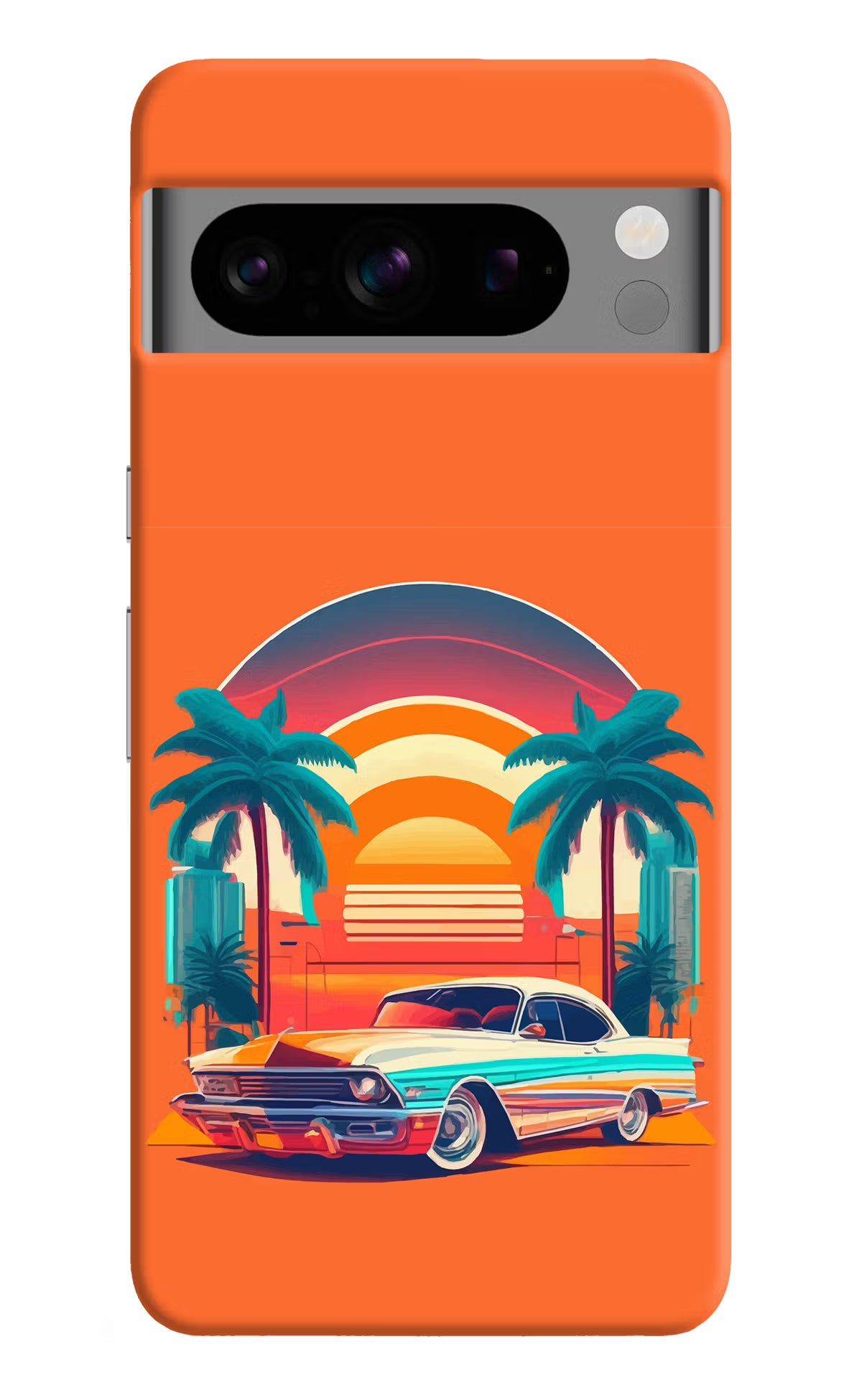 Palm Drive 80s Google Pixel 8 Pro Hard Case Back Cover by Casekaro