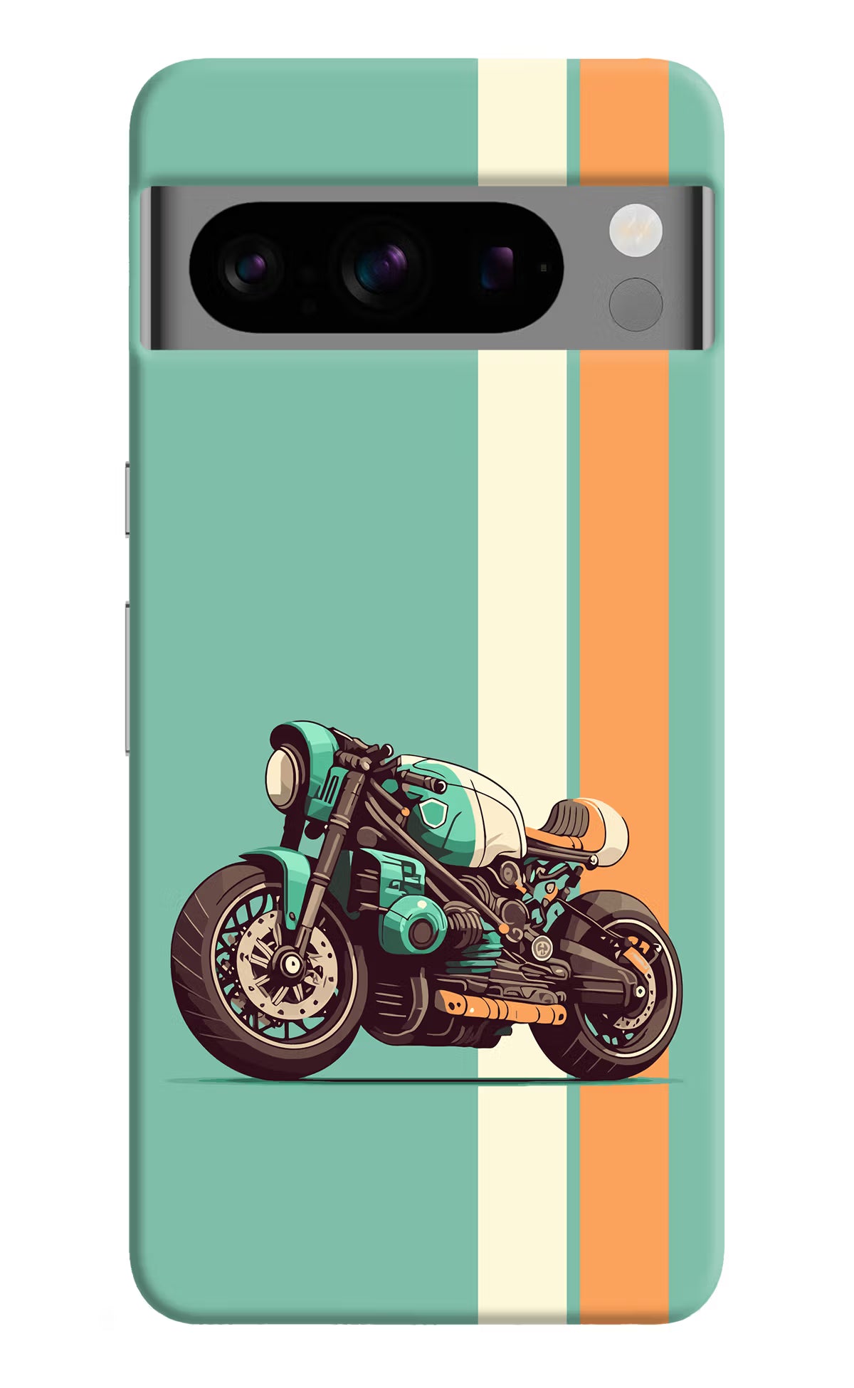 Striped Moto Drift Google Pixel 8 Pro Hard Case Back Cover by Casekaro