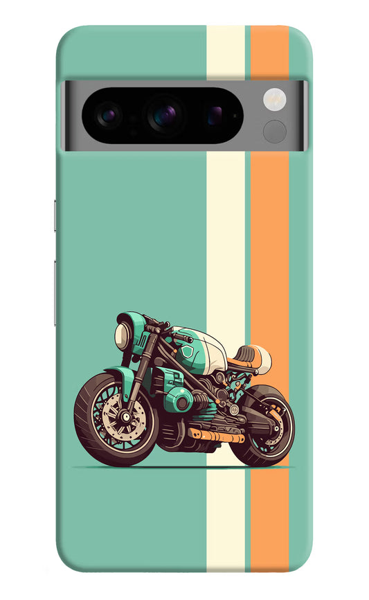 Striped Moto Drift Google Pixel 8 Pro Hard Case Back Cover by Casekaro