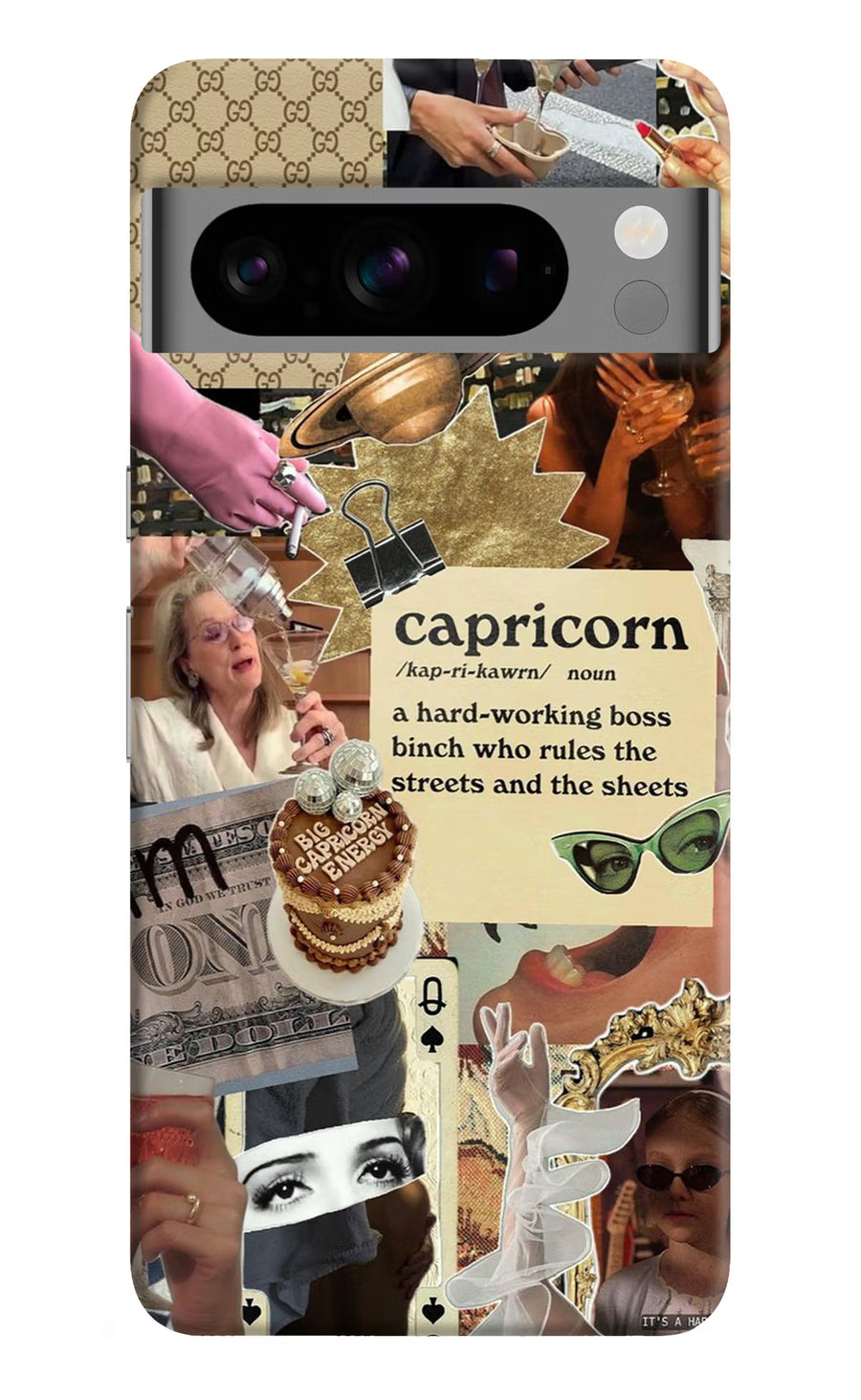 Capricorn Zodiac Google Pixel 8 Pro Back Cover, Hard case
