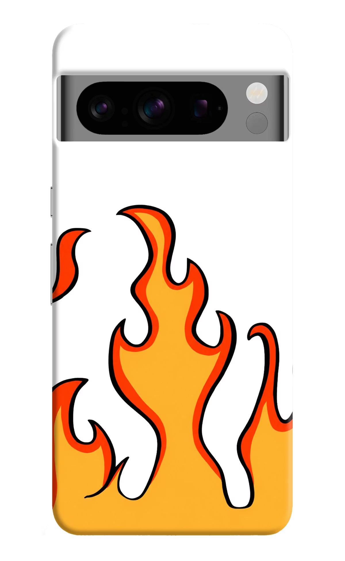 Fired Up – White Google Pixel 8 Pro Hard Case Back Cover by Casekaro