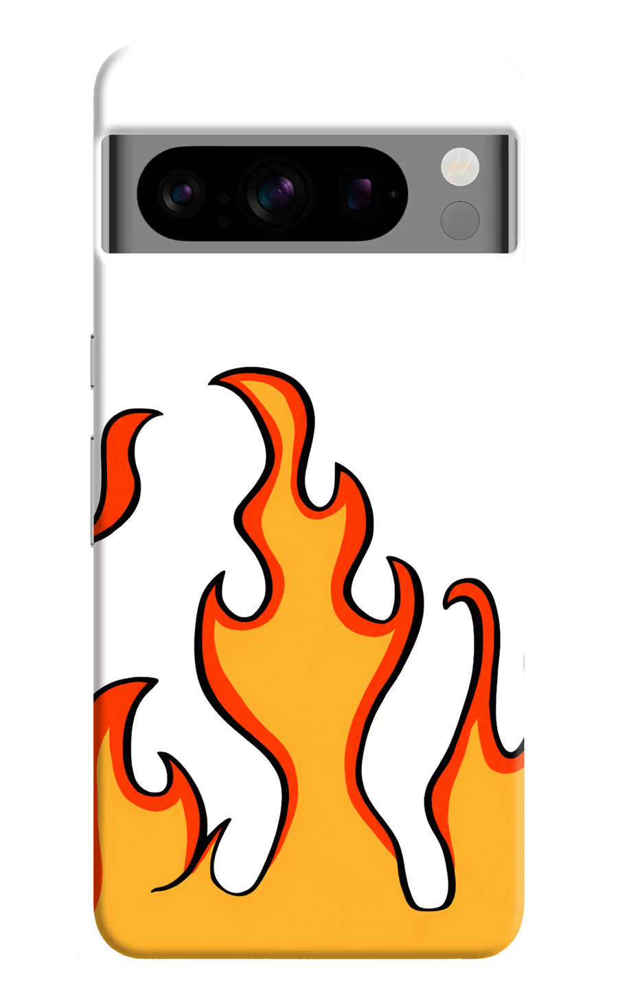 Fired Up – White Google Pixel 8 Pro Back Cover, Hard case