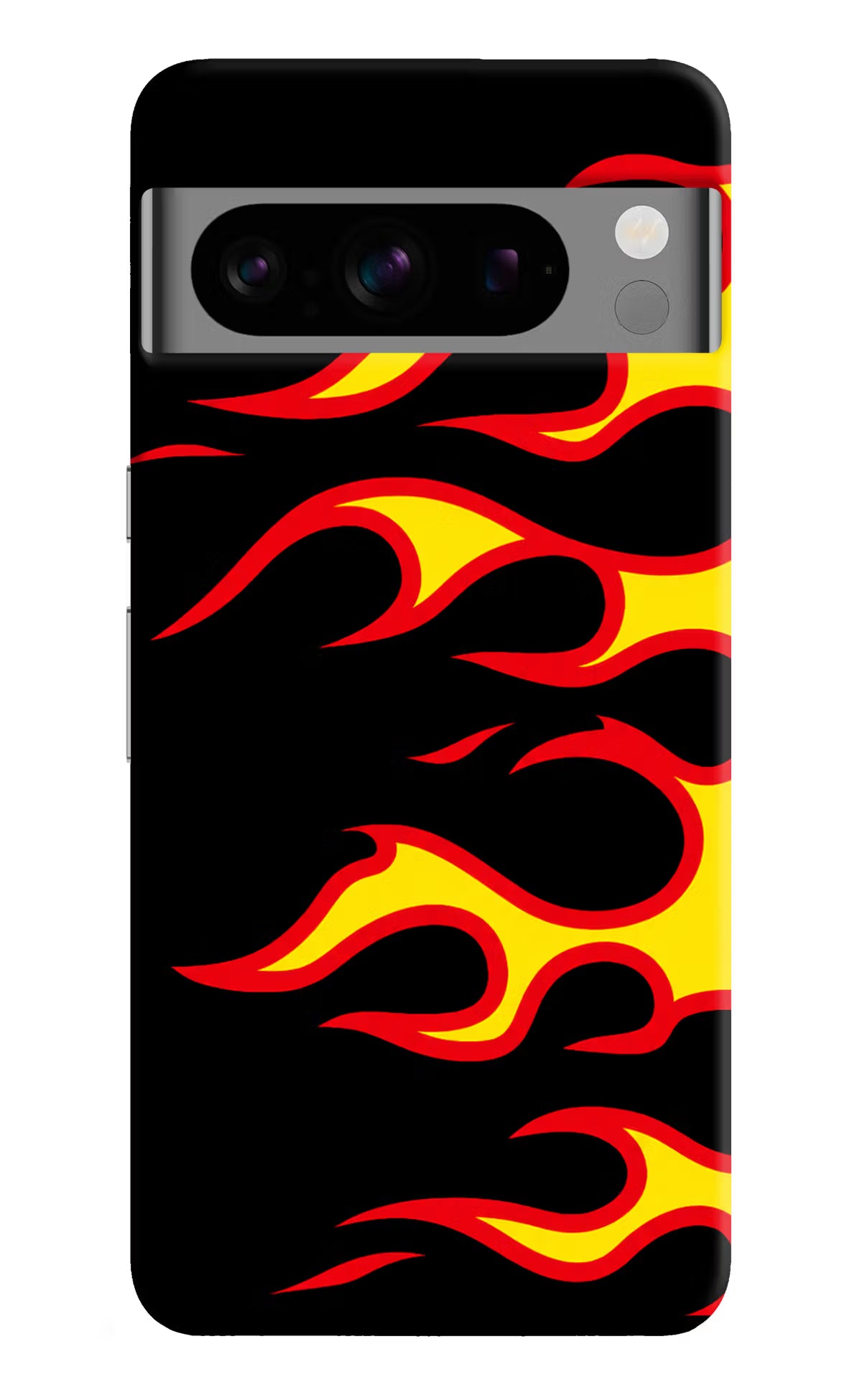 Side Sweep Flames Google Pixel 8 Pro Hard Case Back Cover by Casekaro