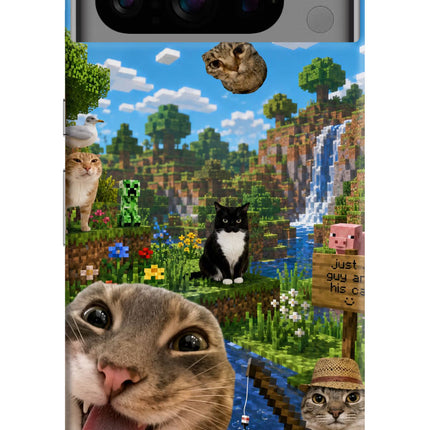 Minecraft Cat Chaos Google Pixel 8 Pro Hard Case Back Cover by Casekaro
