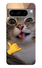 Silly Cat Call Google Pixel 8 Pro Hard Case Back Cover by Casekaro