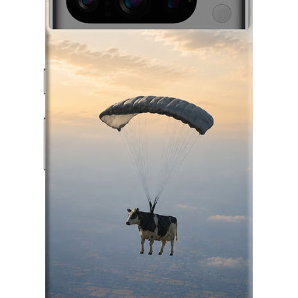 Skydiving Cow Google Pixel 8 Pro Hard Case Back Cover by Casekaro
