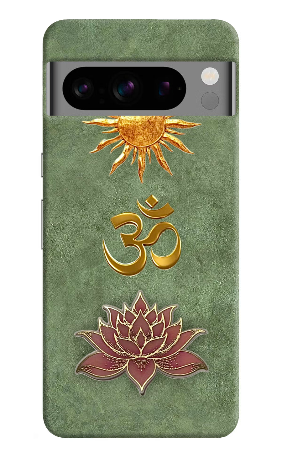 Om & Lotus Google Pixel 8 Pro Back Cover, Hard case
