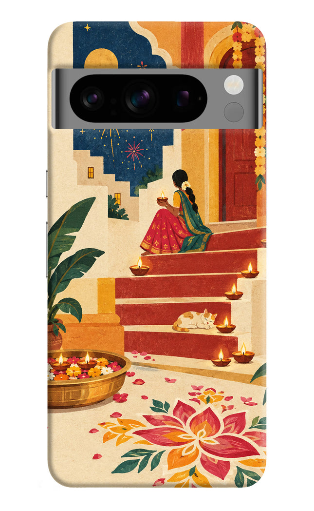 Diwali Rangoli Google Pixel 8 Pro Hard Case Back Cover by Casekaro
