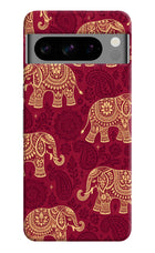 Maroon Elephant Google Pixel 8 Pro Hard Case Back Cover by Casekaro