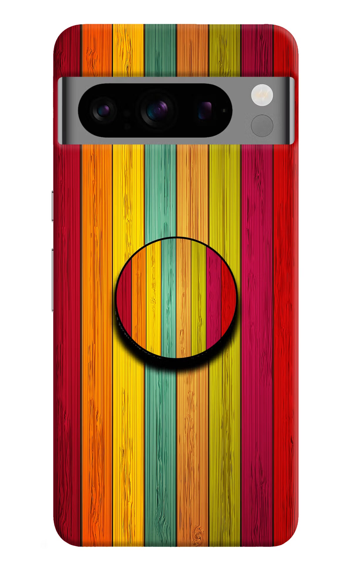 Multicolor Wooden Google Pixel 8 Pro Pop Case by Casekaro