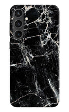 Black Marble Texture Samsung S23 FE 5G Hard Case Back Cover by Casekaro