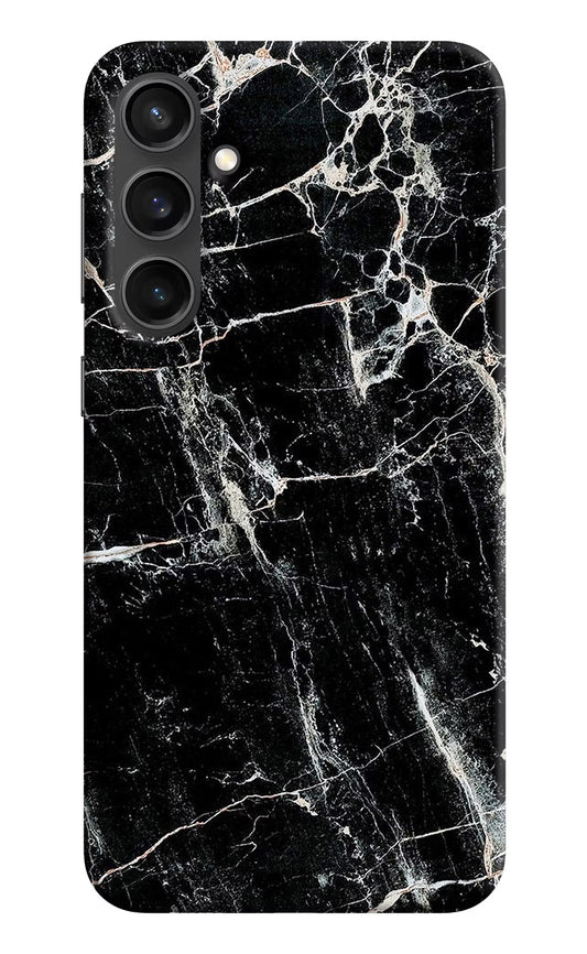 Black Marble Texture Samsung S23 FE 5G Hard Case Back Cover by Casekaro