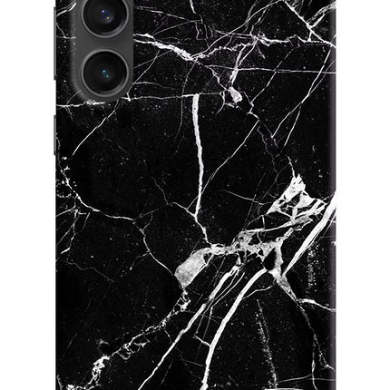 Black Marble Pattern Samsung S23 FE 5G Hard Case Back Cover by Casekaro