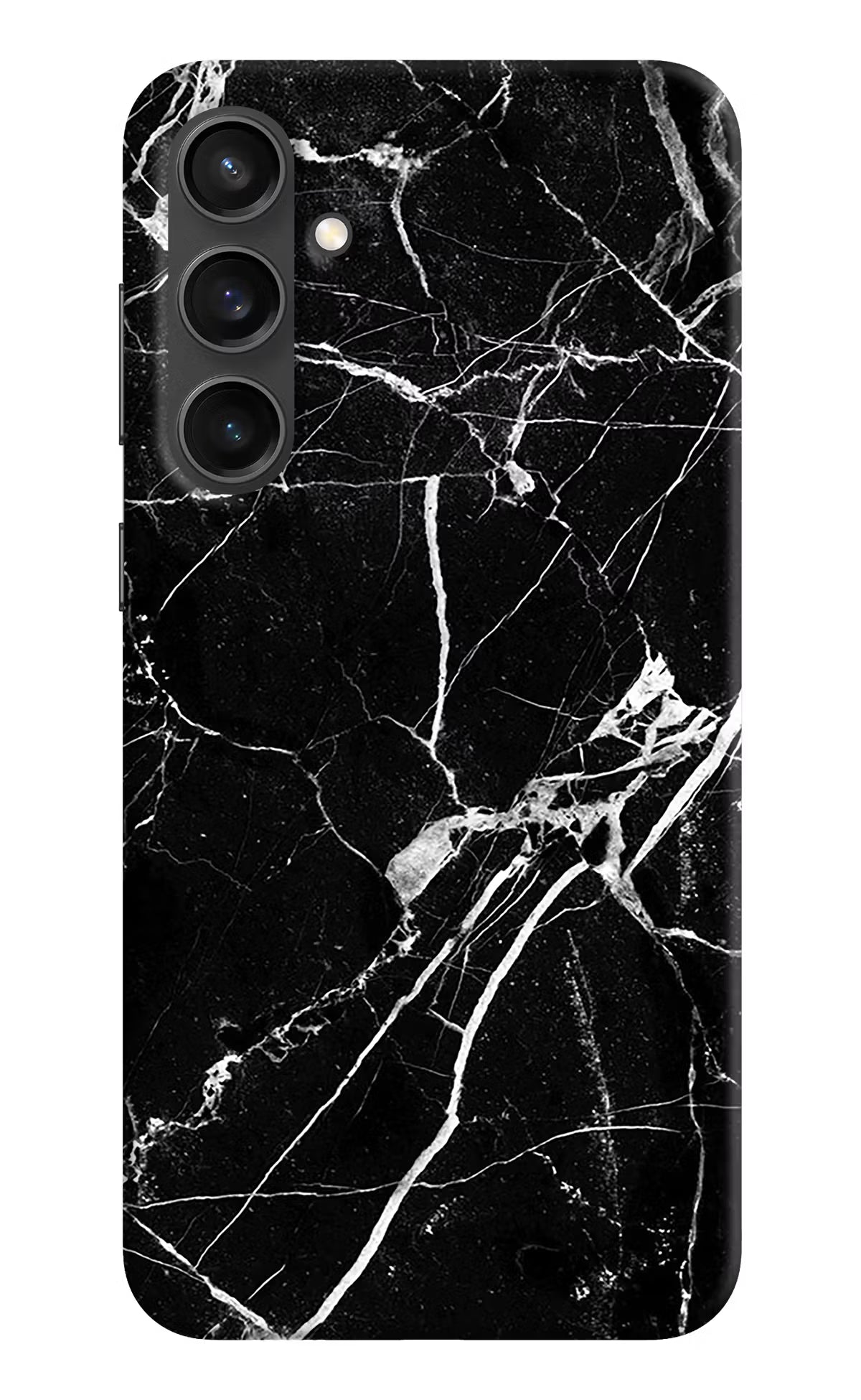 Black Marble Pattern Samsung S23 FE 5G Hard Case Back Cover by Casekaro