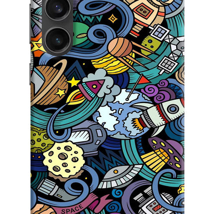 Space Abstract Samsung S23 FE 5G Hard Case Back Cover by Casekaro