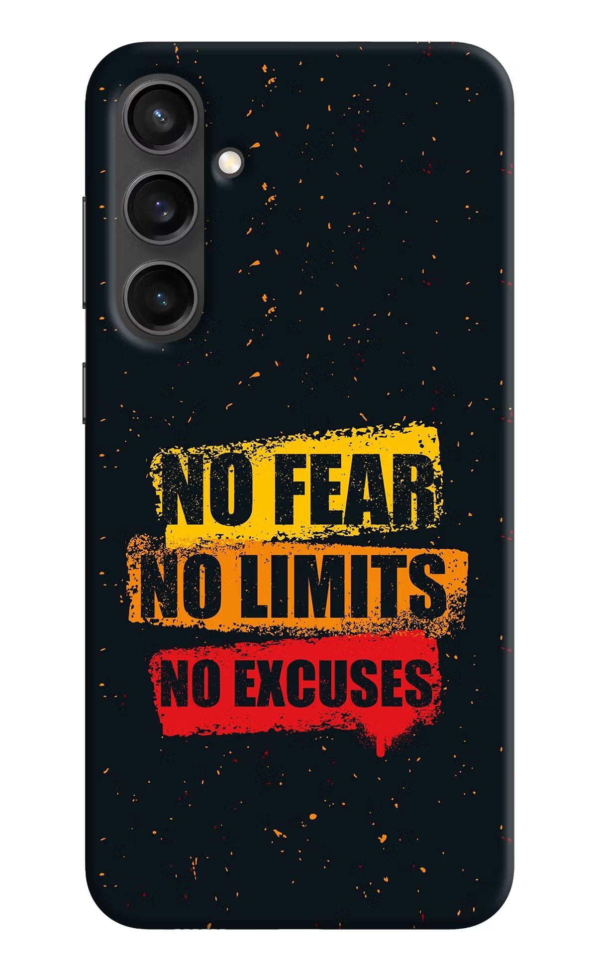 No Fear No Limits No Excuse Samsung S23 FE 5G Hard Case Back Cover by Casekaro