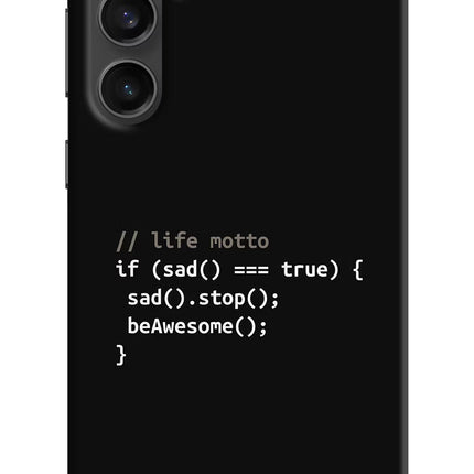 Life Motto Code Samsung S23 FE 5G Hard Case Back Cover by Casekaro