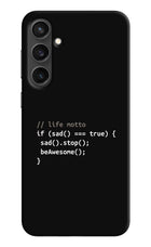 Life Motto Code Samsung S23 FE 5G Hard Case Back Cover by Casekaro