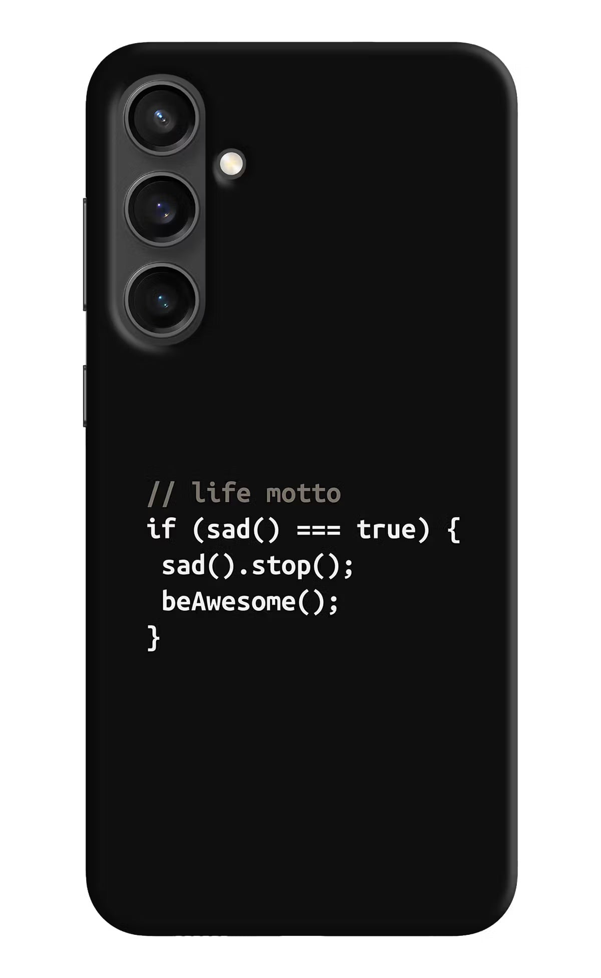 Life Motto Code Samsung S23 FE 5G Hard Case Back Cover by Casekaro