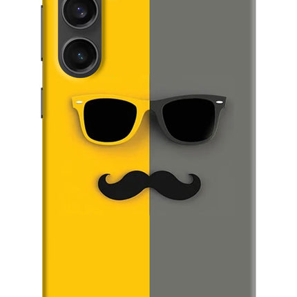 Sunglasses with Mustache Samsung S23 FE 5G Hard Case Back Cover by Casekaro