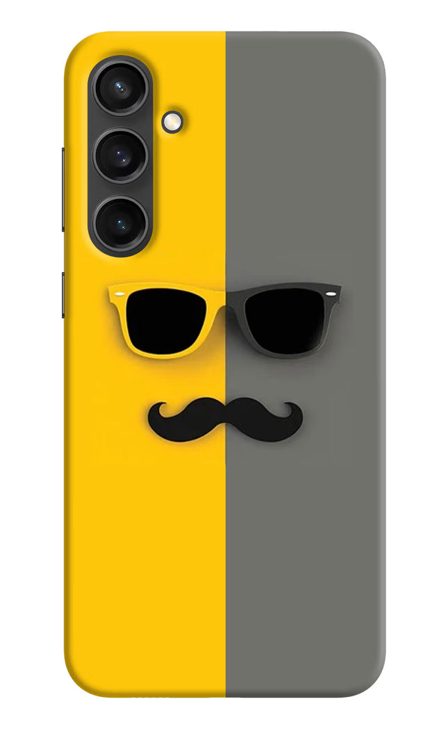 Sunglasses with Mustache Samsung S23 FE 5G Hard Case Back Cover by Casekaro
