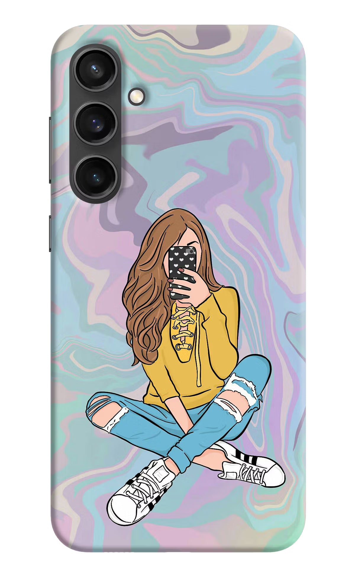 Selfie Girl Samsung S23 FE 5G Hard Case Back Cover by Casekaro