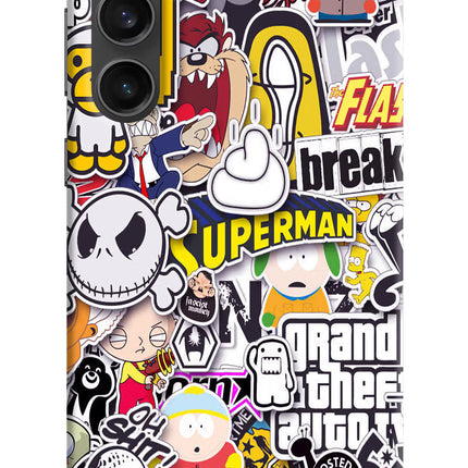 Sticker Bomb Samsung S23 FE 5G Hard Case Back Cover by Casekaro