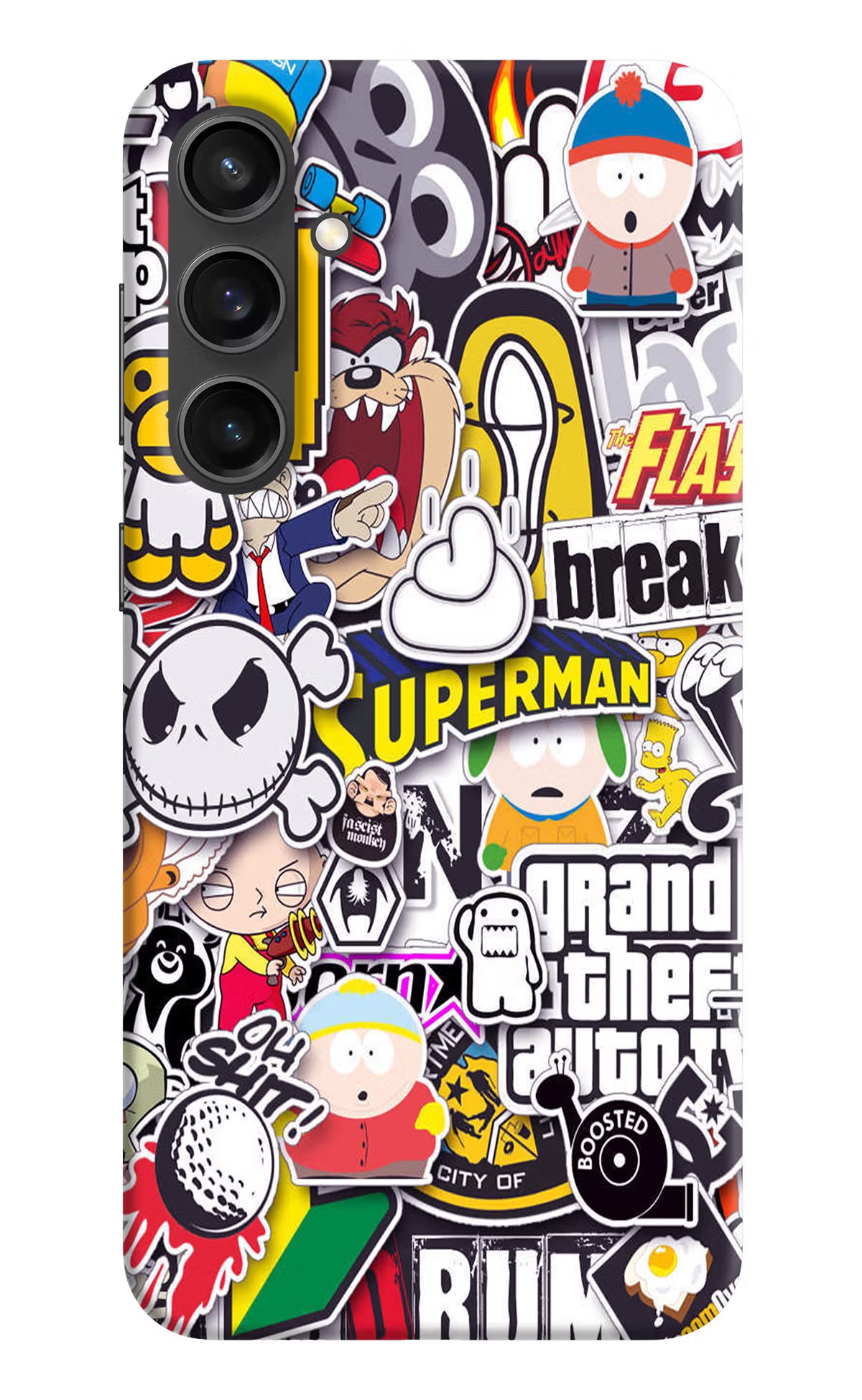 Sticker Bomb Samsung S23 FE 5G Hard Case Back Cover by Casekaro