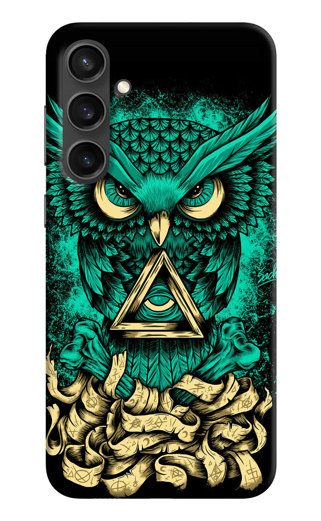 Green Owl Samsung S23 FE 5G Hard Case Back Cover by Casekaro