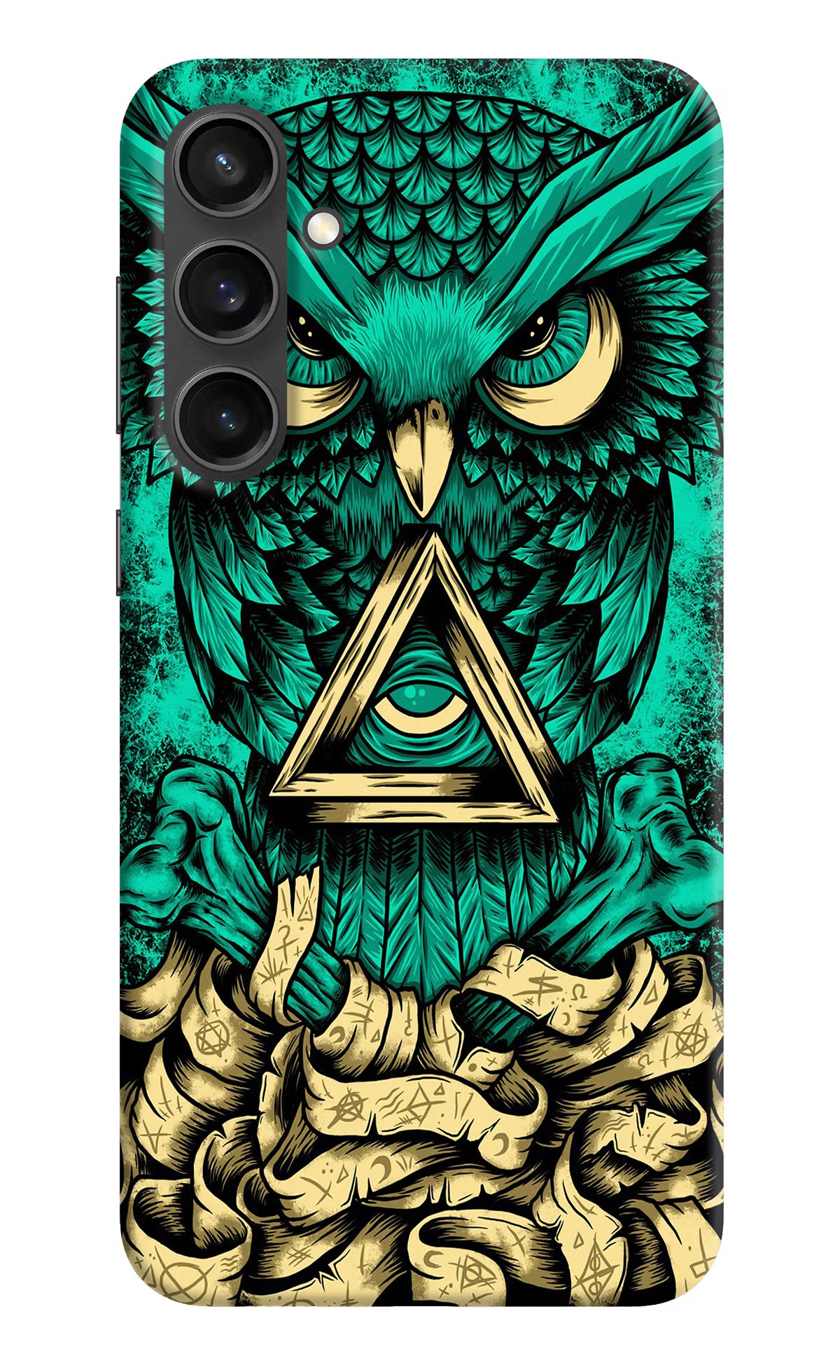 Green Owl Samsung S23 FE 5G Hard Case Back Cover by Casekaro