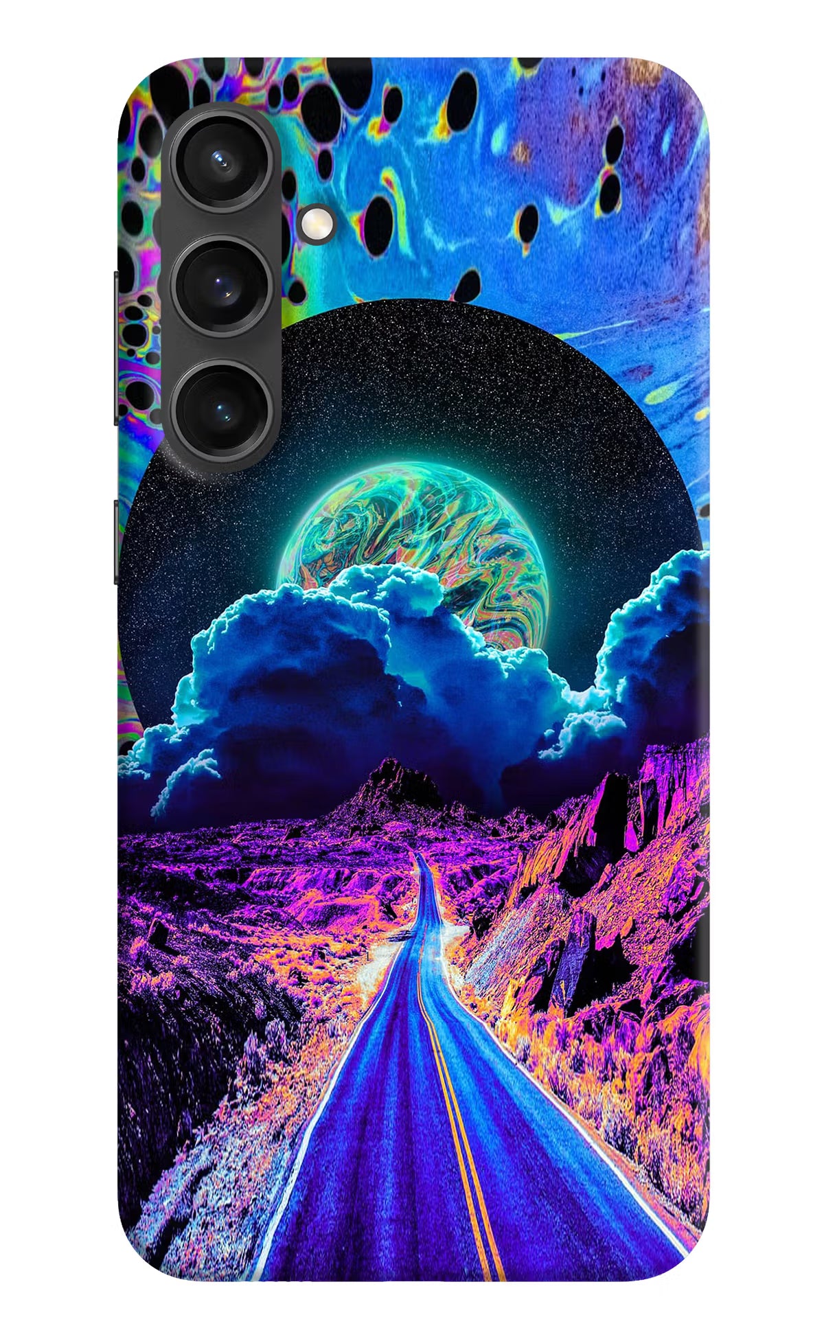 Psychedelic Painting Samsung S23 FE 5G Hard Case Back Cover by Casekaro