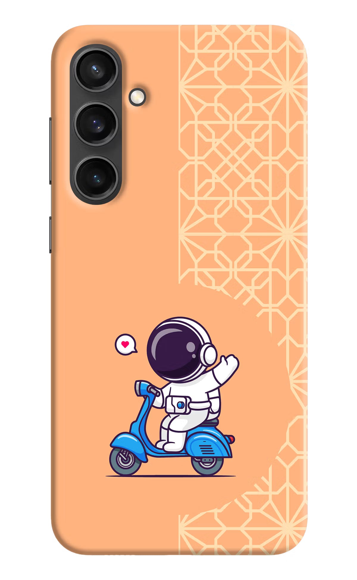 Cute Astronaut Riding Samsung S23 FE 5G Hard Case Back Cover by Casekaro
