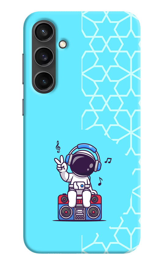 Cute Astronaut Chilling Samsung S23 FE 5G Hard Case Back Cover by Casekaro