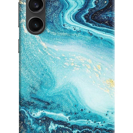 Blue Glitter Marble Samsung S23 FE 5G Hard Case Back Cover by Casekaro