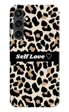 Leopard Print Self Love Samsung S23 FE 5G Hard Case Back Cover by Casekaro