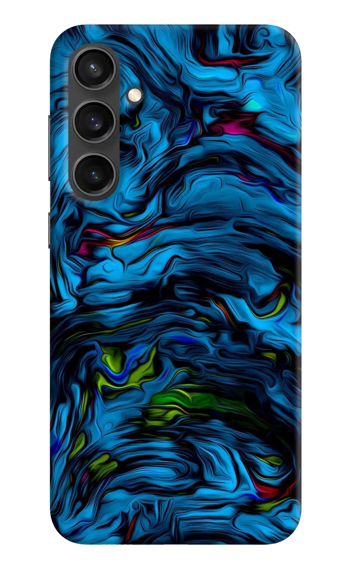 Dark Blue Abstract Samsung S23 FE 5G Hard Case Back Cover by Casekaro