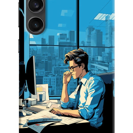 Focused Hustler (AI Generated) Samsung S23 FE 5G Hard Case Back Cover by Casekaro