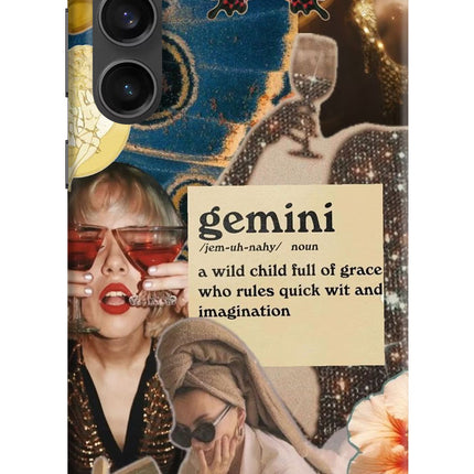 Gemini Zodiac Samsung S23 FE 5G Hard Case Back Cover by Casekaro