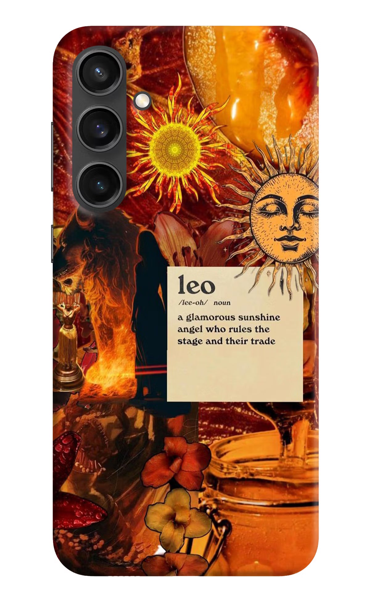Leo Zodiac Samsung S23 FE 5G Hard Case Back Cover by Casekaro