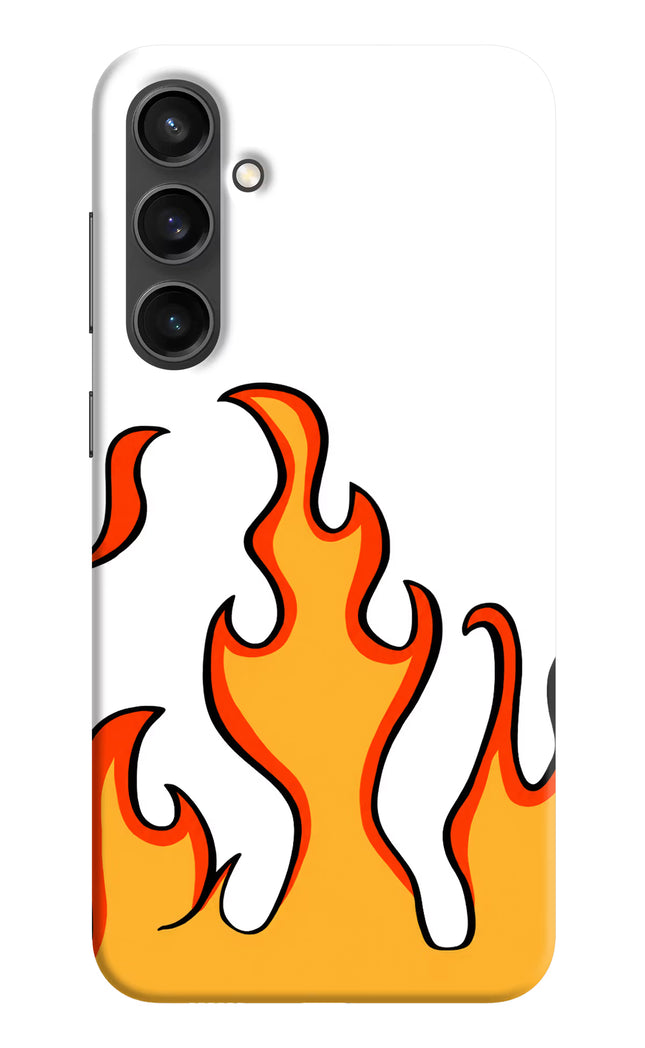 Fired Up – White Samsung S23 FE 5G Hard Case Back Cover by Casekaro