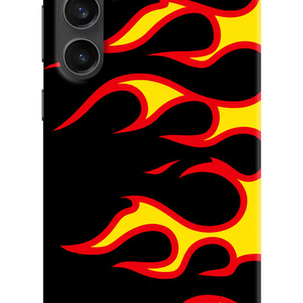Side Sweep Flames Samsung S23 FE 5G Hard Case Back Cover by Casekaro